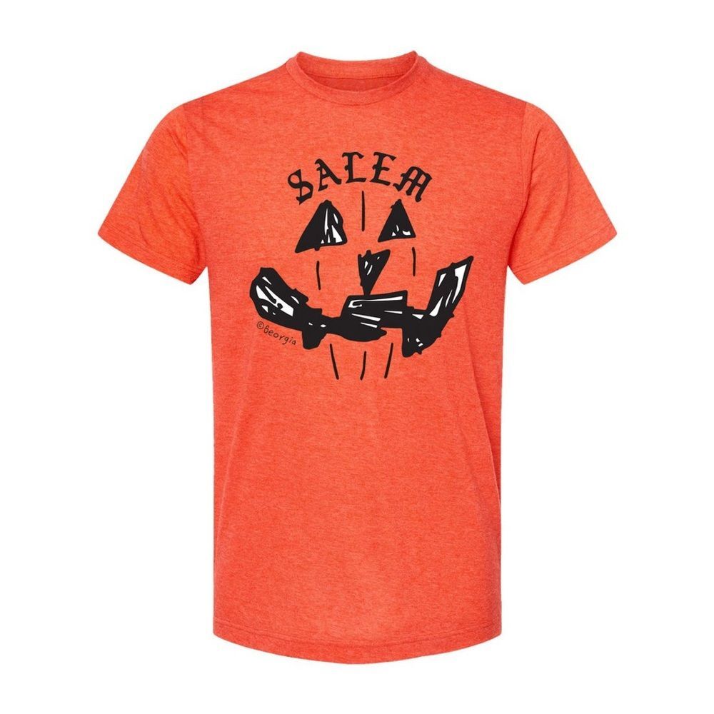 Georgia Made This size m orange black Salem Pumpkin T-Shirt